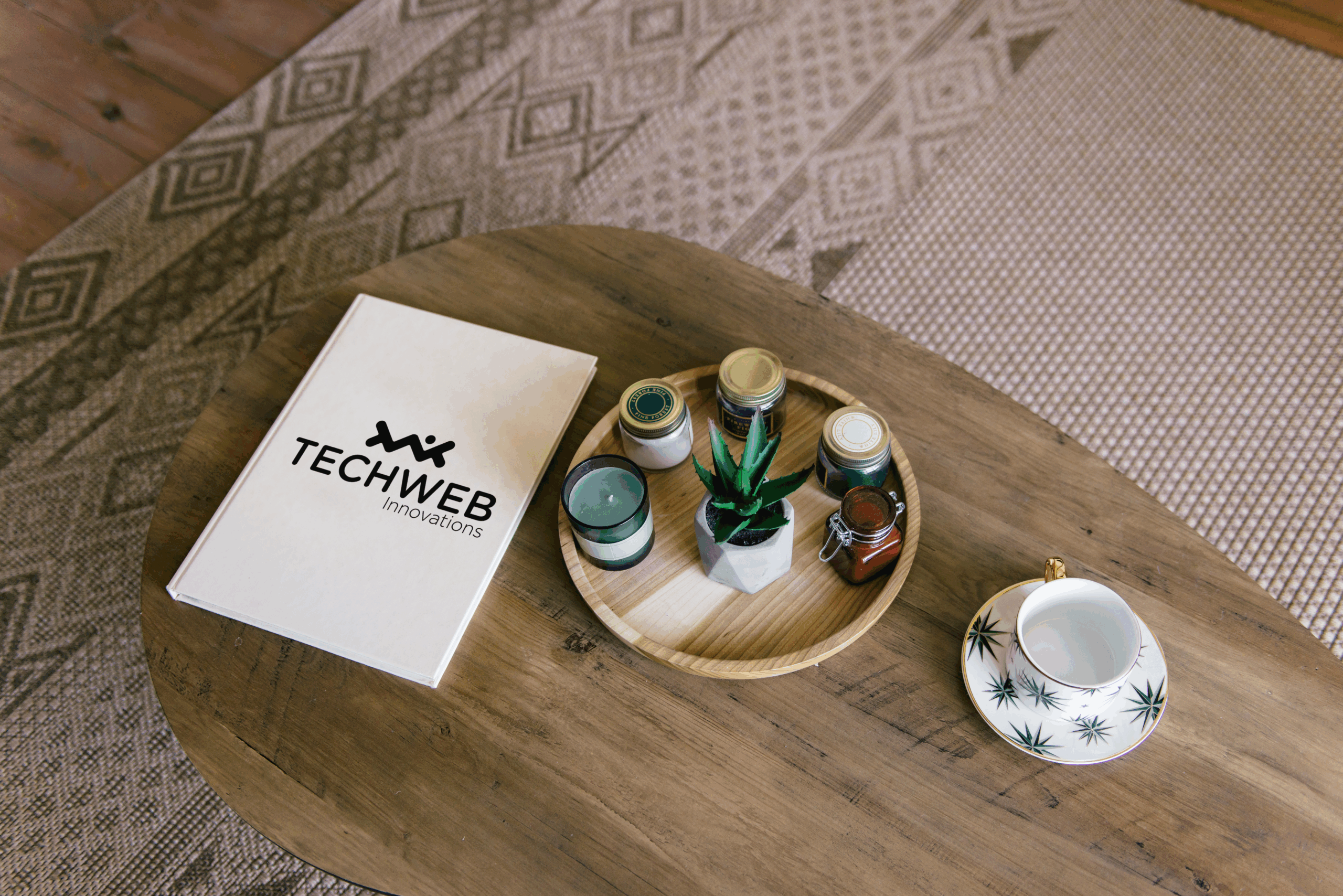 White Book Cover Mockup Cozy Home (1)
